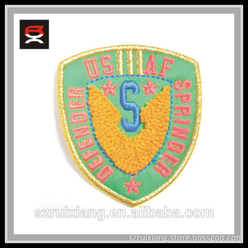 Metal Thread Embroidered border chenille embroidery patch